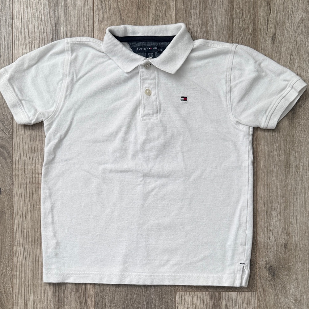 Tommy Hilfiger Kids Boys Polo Shirt in White Size 8